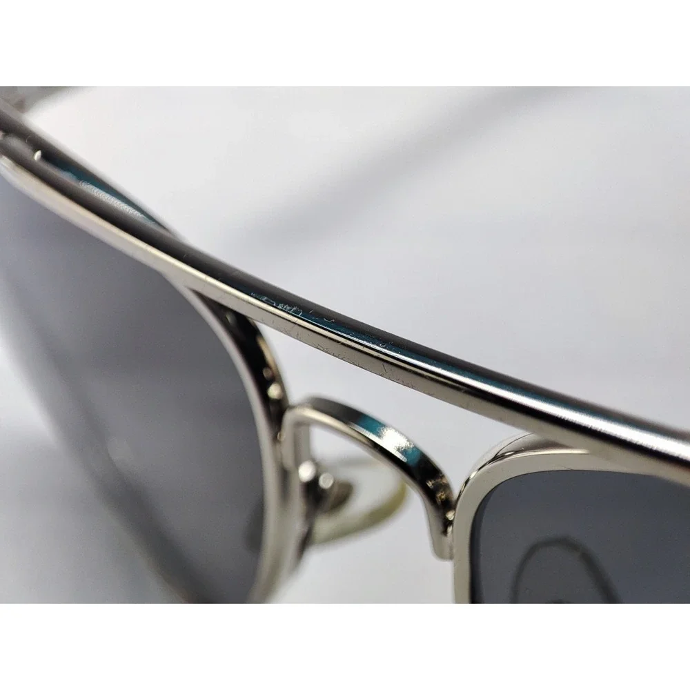 Dockers OL0919 Polarized Aviator Sunglasses Silver Metal Gray Lens 62mm